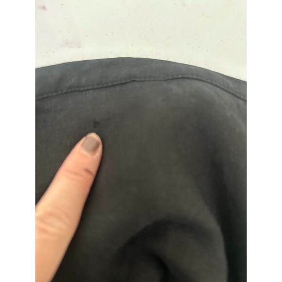 Lane Bryant Skirt 18 20 Plus Black Flare Linen Blend Knee Coastal Minimalist - Picture 7 of 8